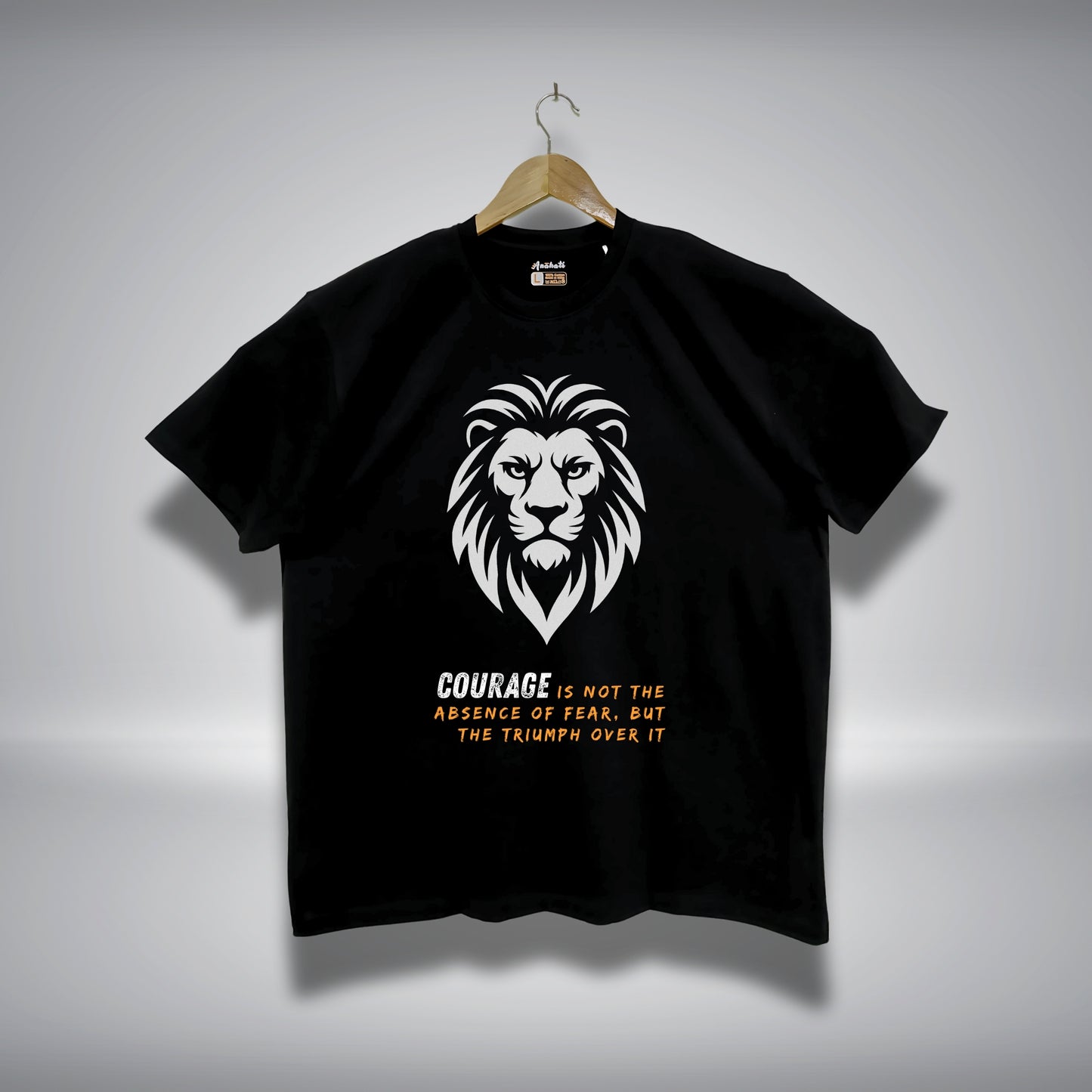 COURAGE - Oversized | Premium Cotton T-Shirt | Unisex | Round Neck | Bio-Washed and Silicon-washed