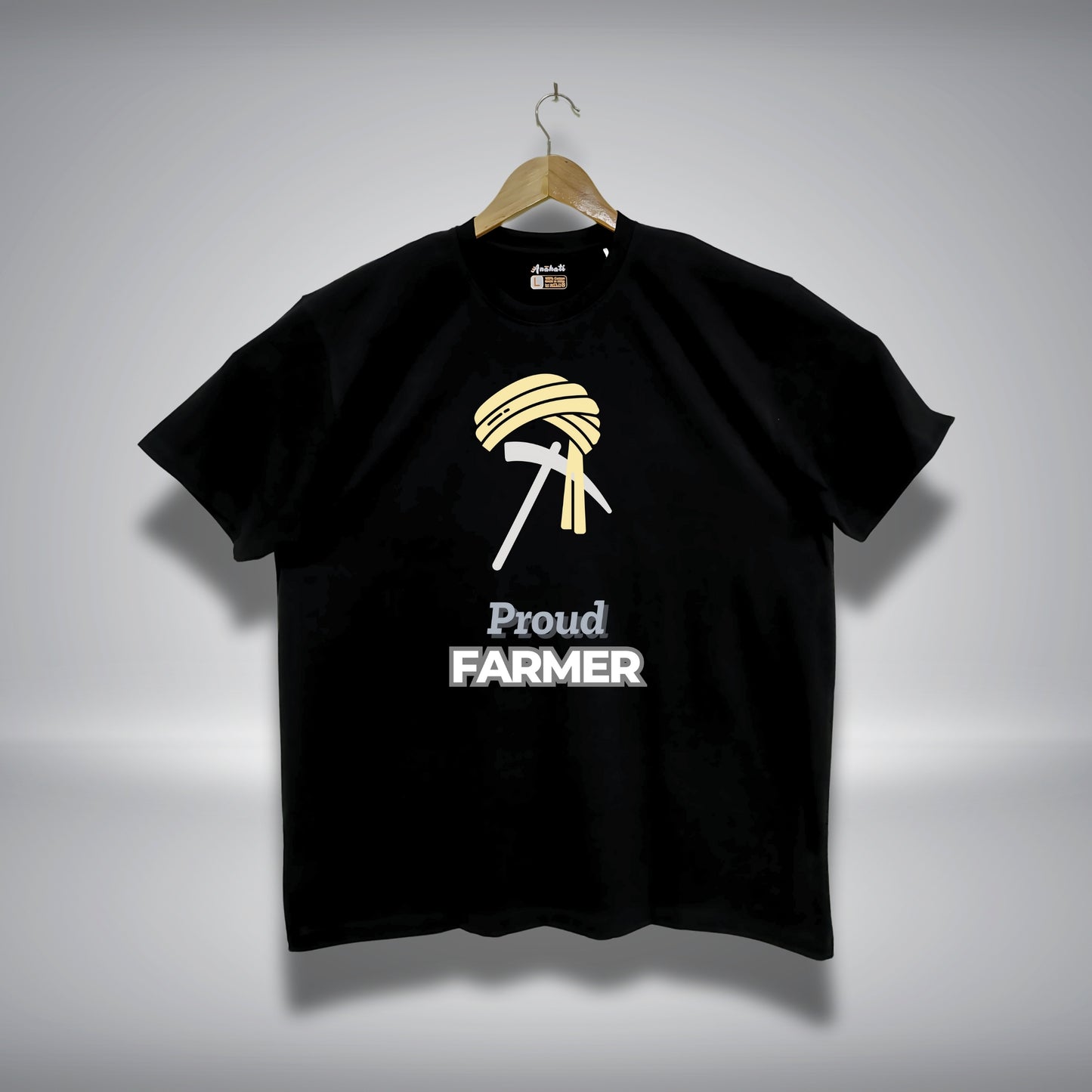 PROUD FARMER - Oversized | Premium Cotton T-Shirt | Unisex | Round Neck | Bio-Washed and Silicon-washed