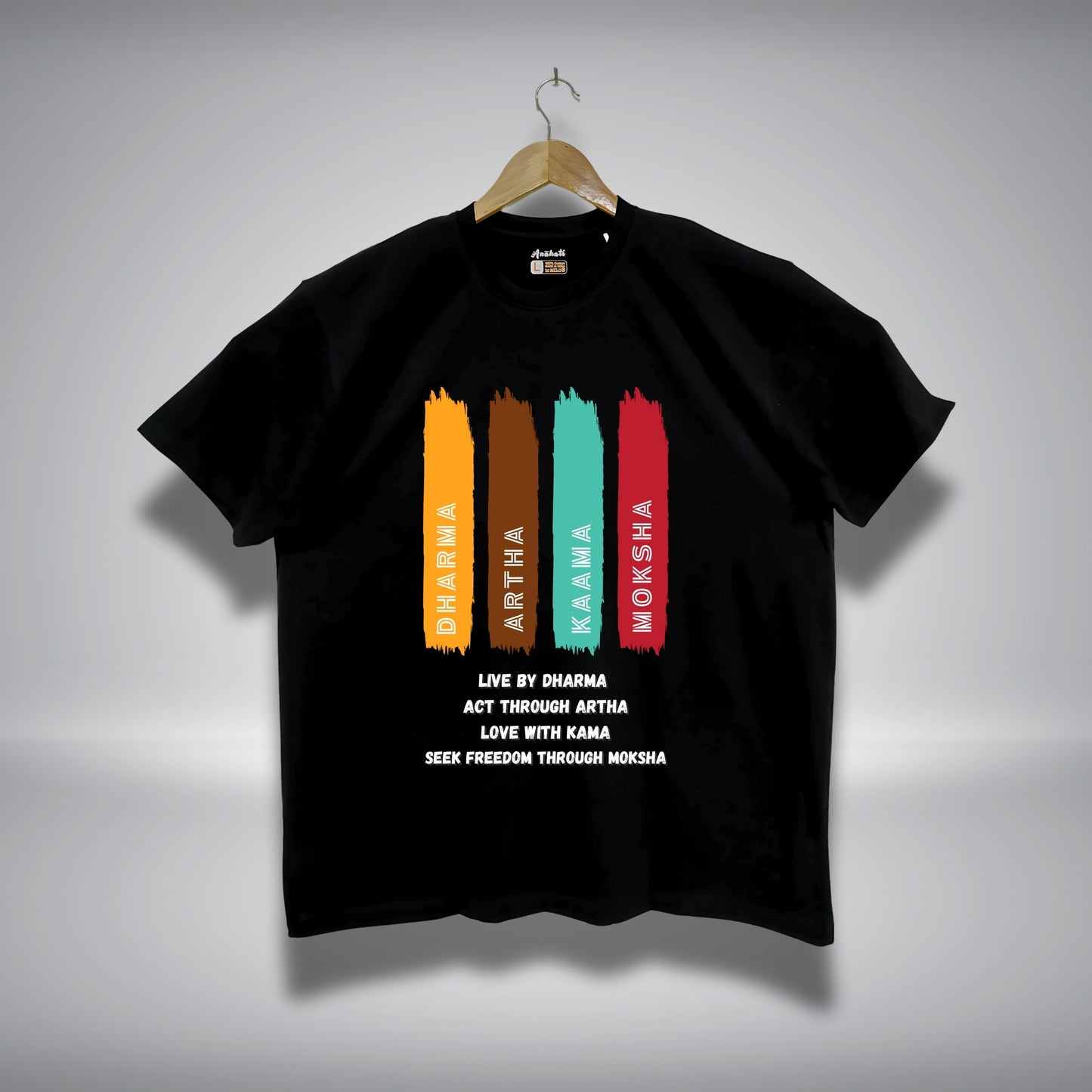 PURUSHARTHA - Oversized | Premium Cotton T-Shirt | Unisex | Round Neck | Bio-Washed and Silicon-washed