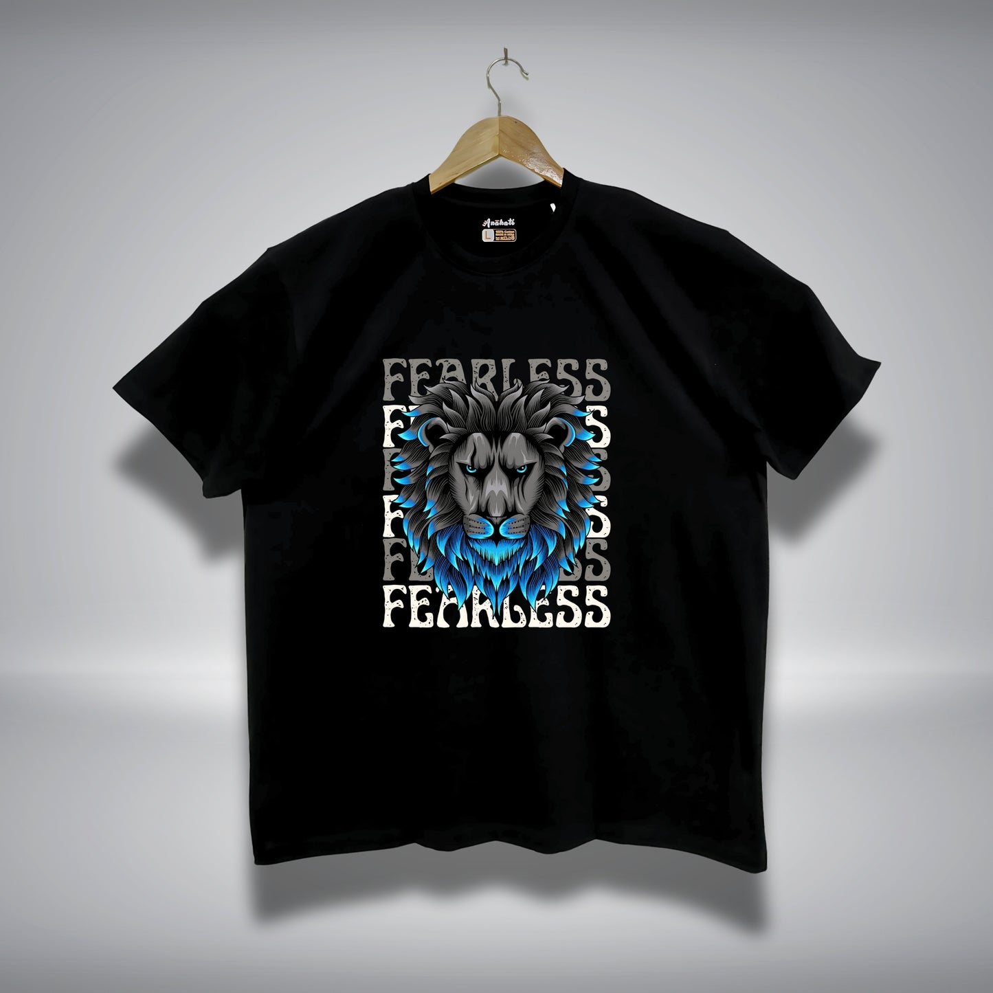 FEARLESS - Oversized | Premium Cotton T-Shirt | Unisex | Round Neck | Bio-Washed and Silicon-washed