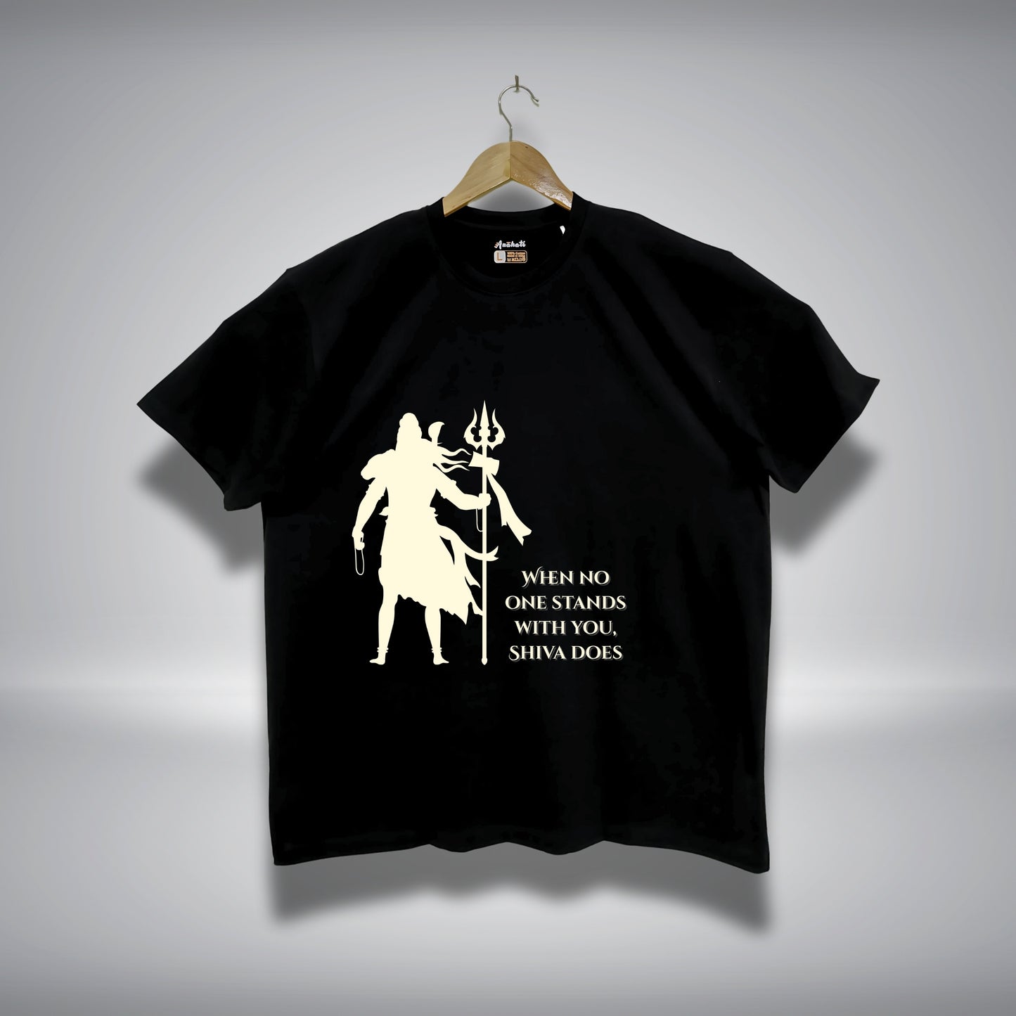 SHIVA STANDS - Oversized | Premium Cotton T-Shirt | Unisex | Round Neck | Bio-Washed and Silicon-washed