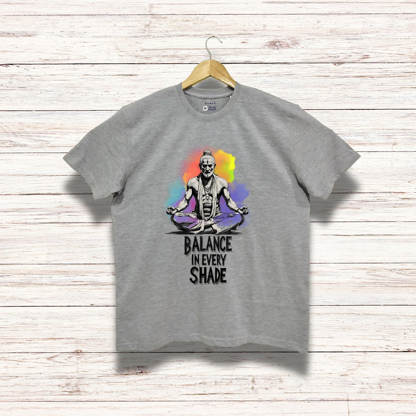 BALANCE IN EVERY SHADE - Oversized | Premium Cotton T-Shirt | Unisex | Round Neck | Bio-Washed and Silicon-washed