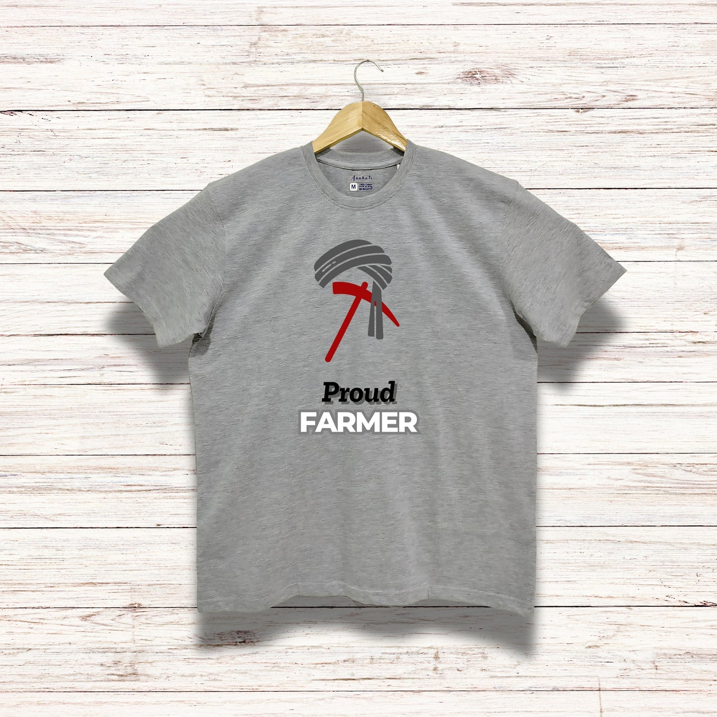 PROUD FARMER - Oversized | Premium Cotton T-Shirt | Unisex | Round Neck | Bio-Washed and Silicon-washed