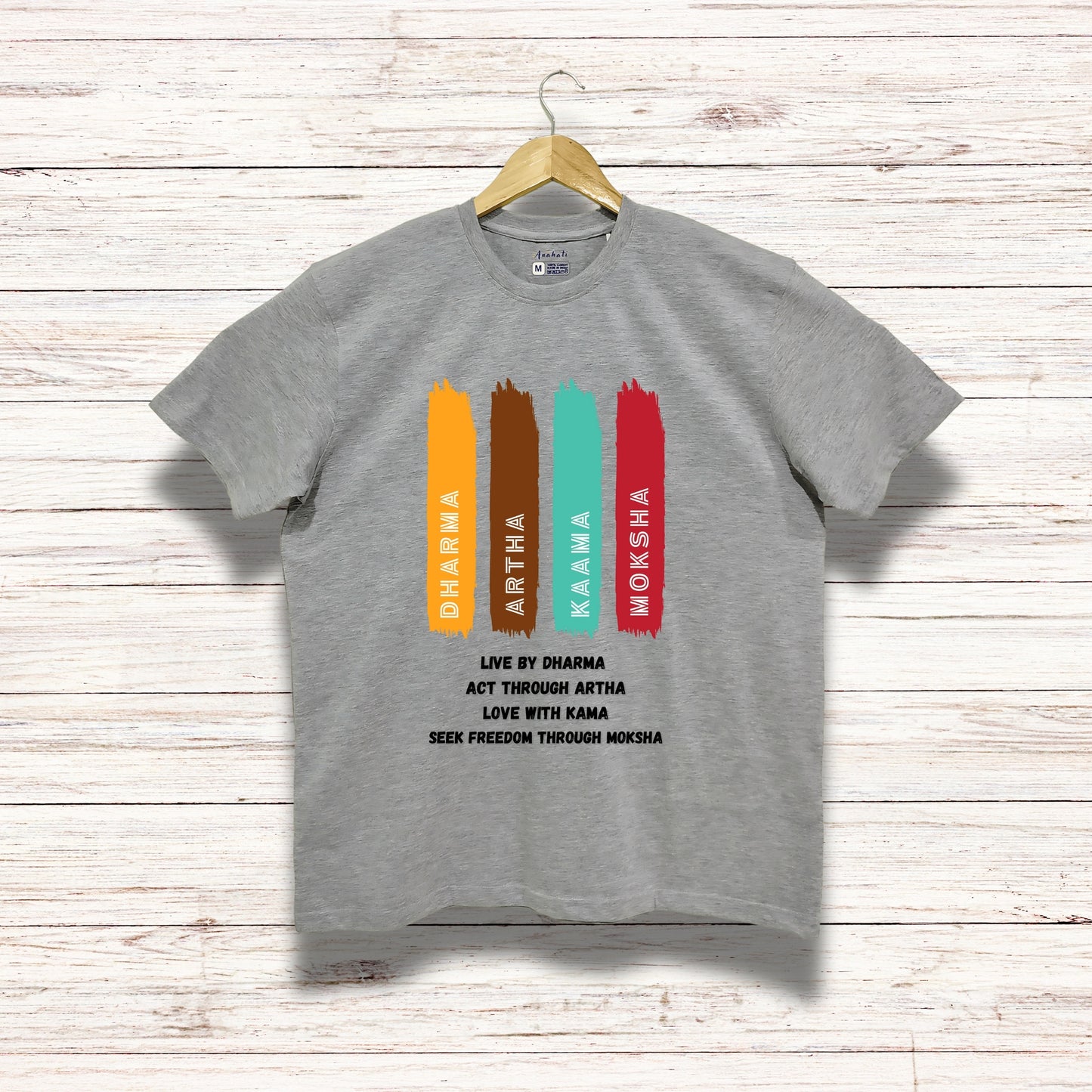 PURUSHARTHA - Oversized | Premium Cotton T-Shirt | Unisex | Round Neck | Bio-Washed and Silicon-washed