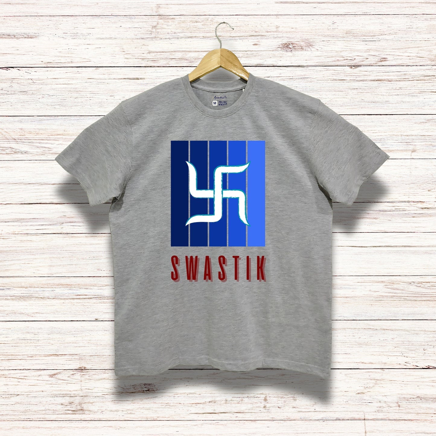 SWASTIK - Oversized Gray | Premium Cotton T-Shirt | Unisex | Round Neck | Bio-Washed and Silicon-washed