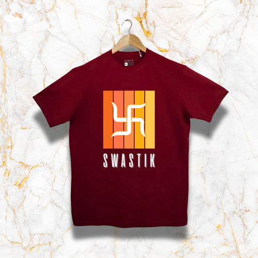 SWASTIK - Regular Fit | Premium Cotton T-Shirt | Unisex | Round Neck | Bio-Washed and Silicon-washed