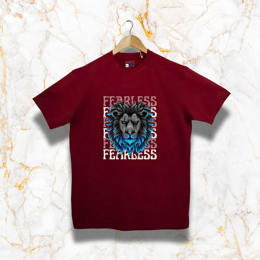 FEARLESS - Regular Fit | Premium Cotton T-Shirt | Unisex | Round Neck | Bio-Washed and Silicon-washed