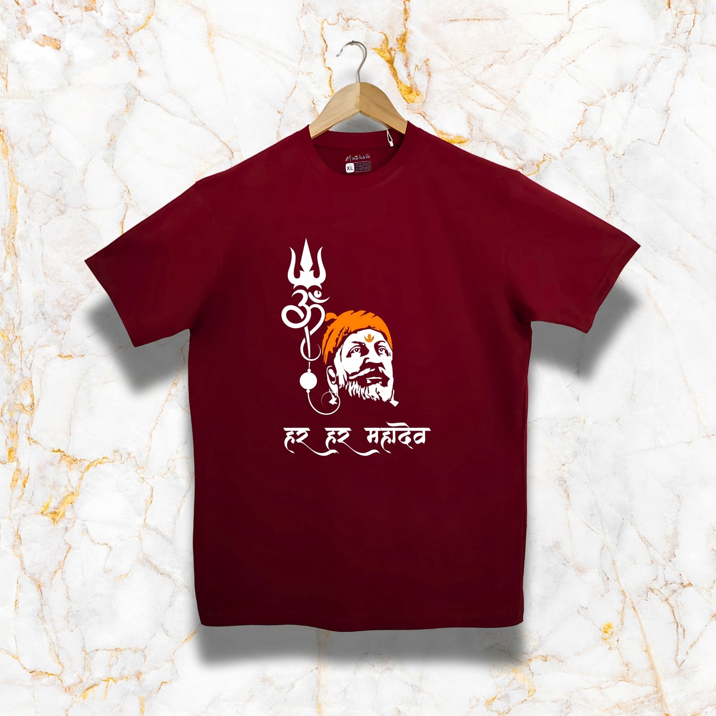 HAR HAR MAHADEV - Regular Fit | Premium Cotton T-Shirt | Unisex | Round Neck | Bio-Washed and Silicon-washed