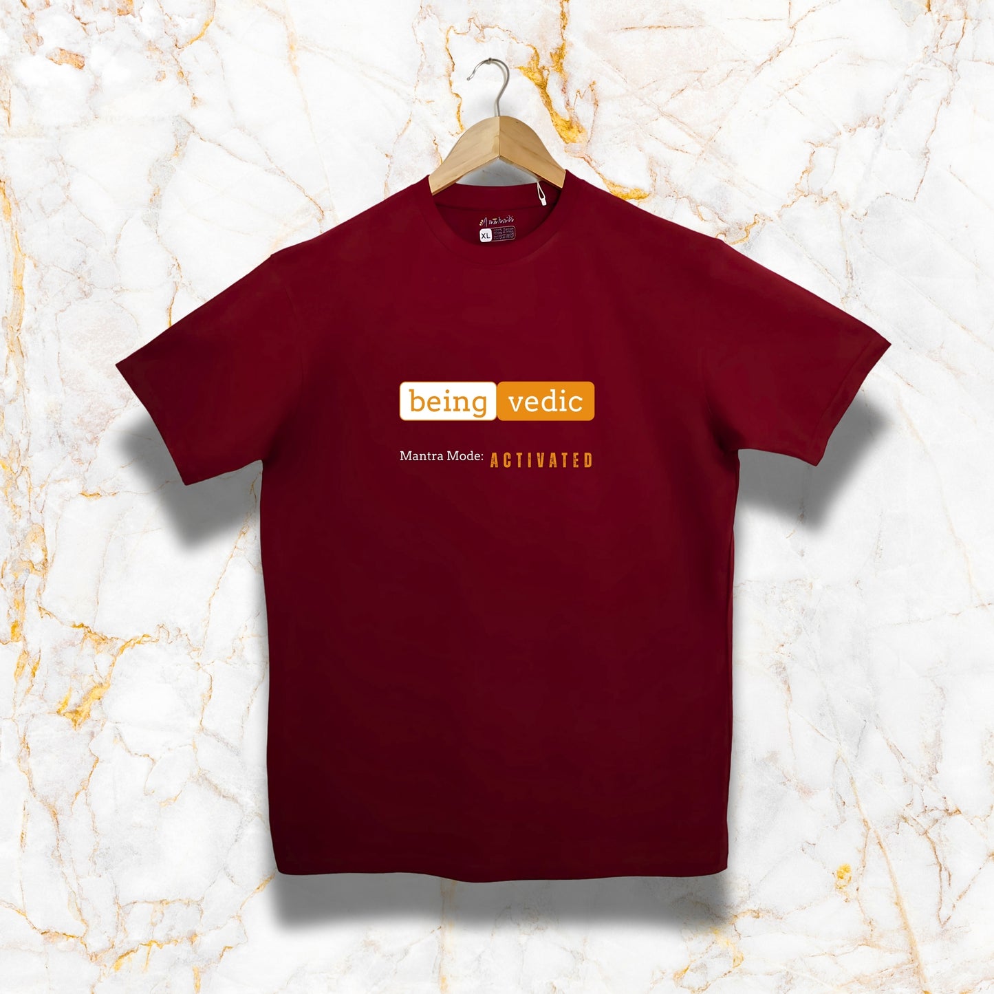 BEING VEDIC - Regular Fit | Premium Cotton T-Shirt | Unisex | Round Neck | Bio-Washed and Silicon-washed