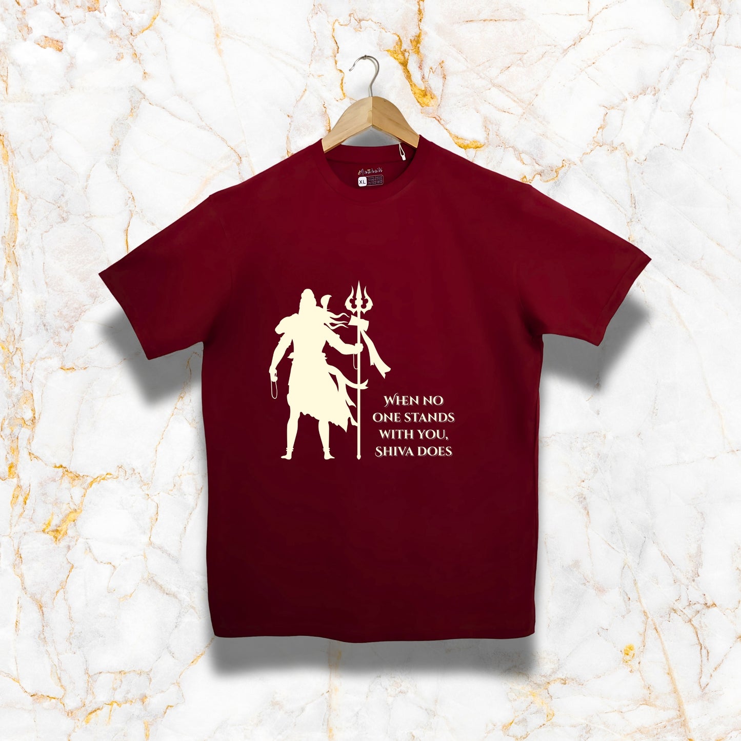 SHIVA STANDS - Regular Fit | Premium Cotton T-Shirt | Unisex | Round Neck | Bio-Washed and Silicon-washed