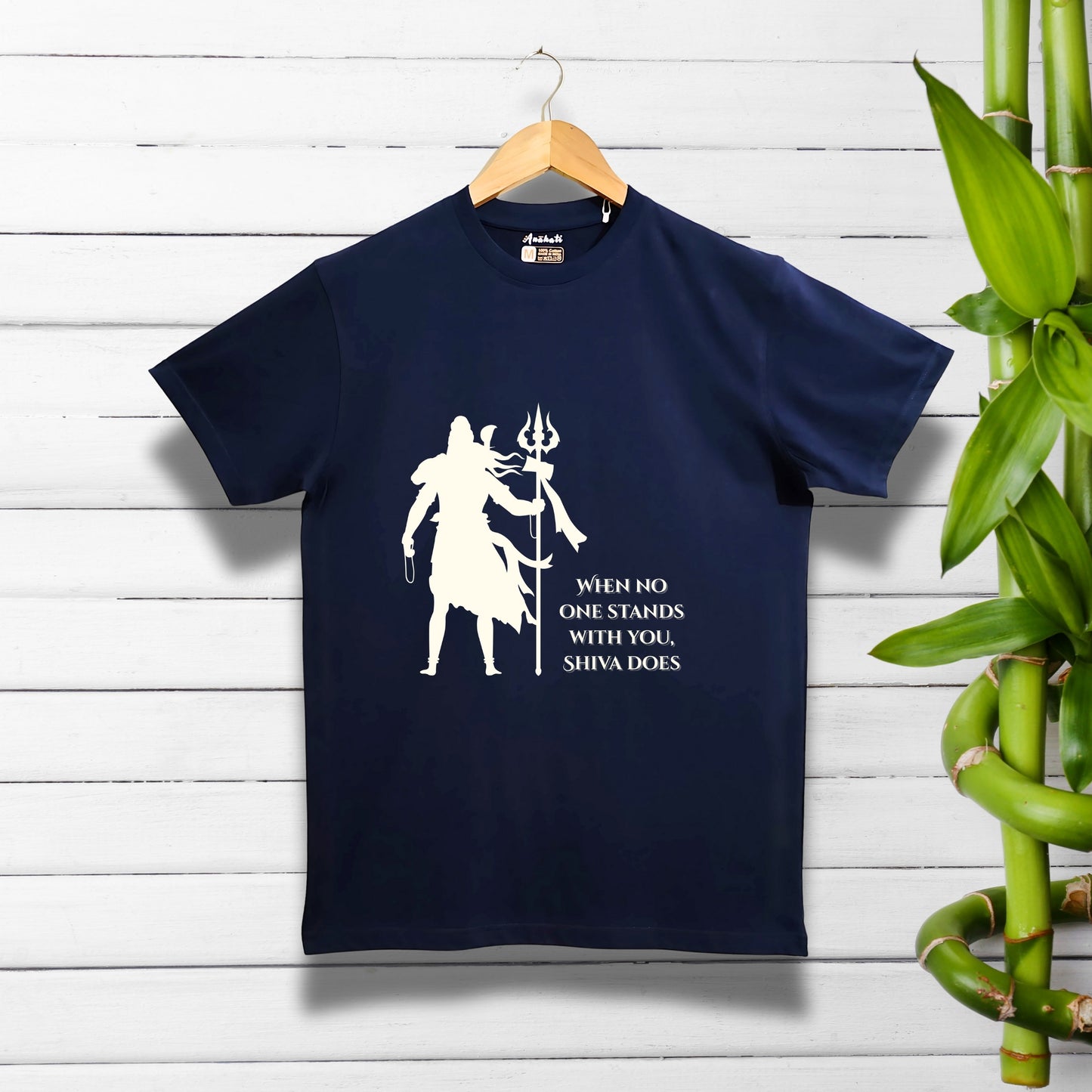 SHIVA STANDS - Regular Fit | Premium Cotton T-Shirt | Unisex | Round Neck | Bio-Washed and Silicon-washed
