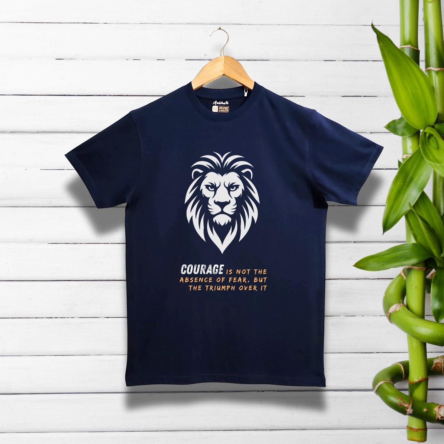 COURAGE - Regular Fit | Premium Cotton T-Shirt | Unisex | Round Neck | Bio-Washed and Silicon-washed