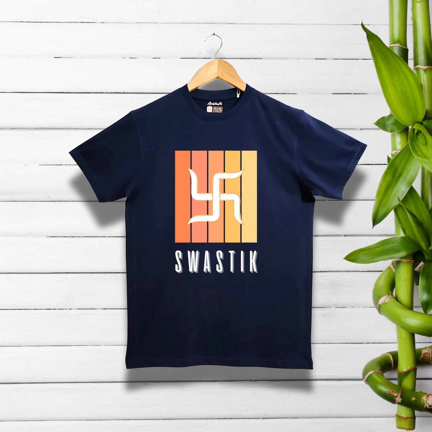 SWASTIK - Regular Fit | Premium Cotton T-Shirt | Unisex | Round Neck | Bio-Washed and Silicon-washed