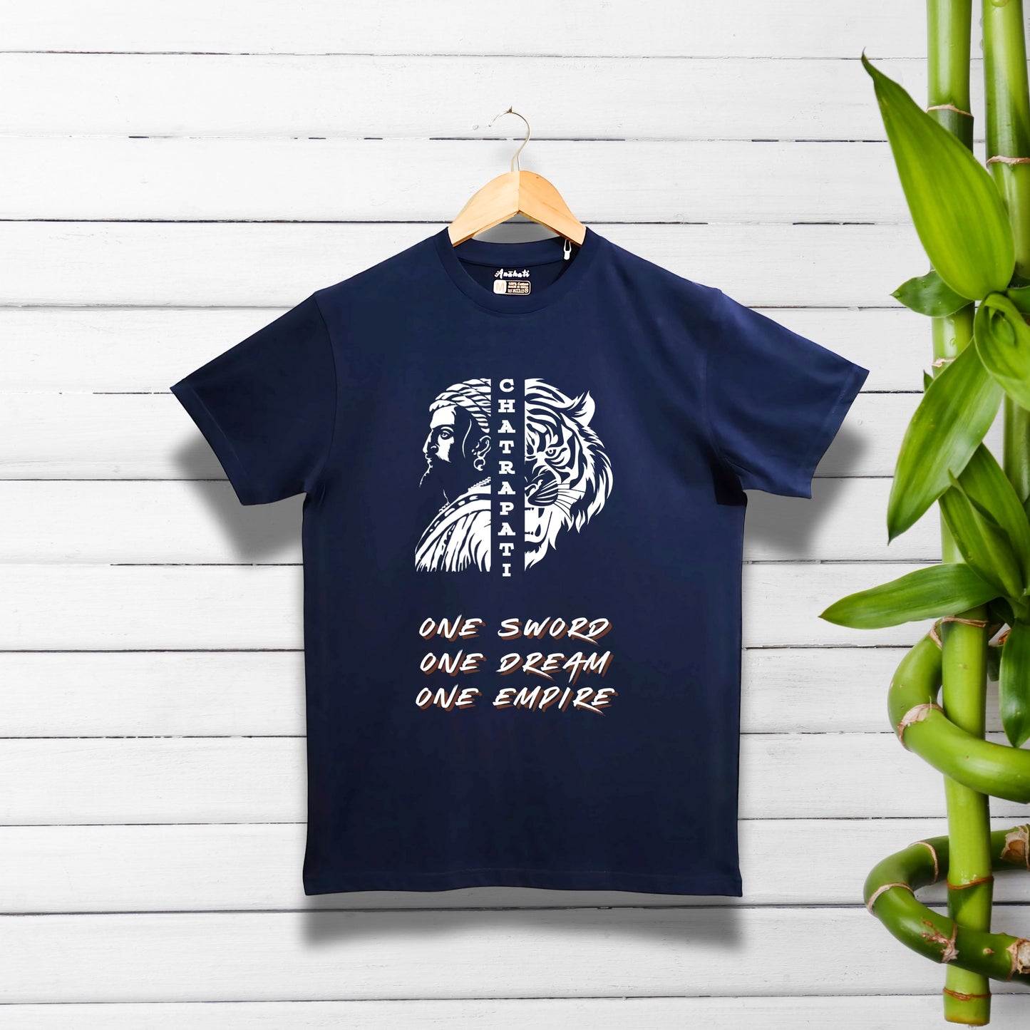 CHATRAPATI - Regular Fit | Premium Cotton T-Shirt | Unisex | Round Neck | Bio-Washed and Silicon-washed