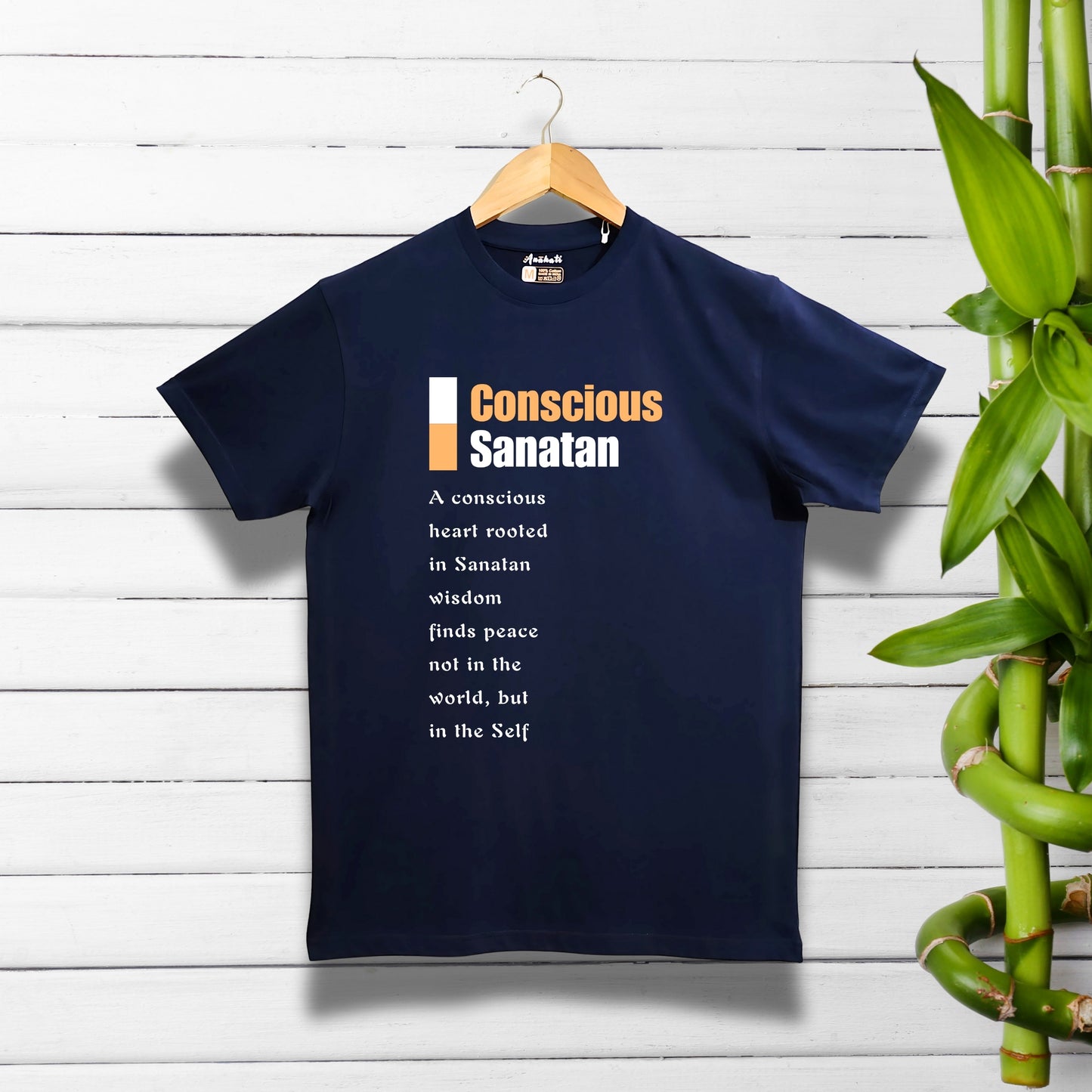 CONSCIOUS SANATAN - Regular Fit | Premium Cotton T-Shirt | Unisex | Round Neck | Bio-Washed and Silicon-washed