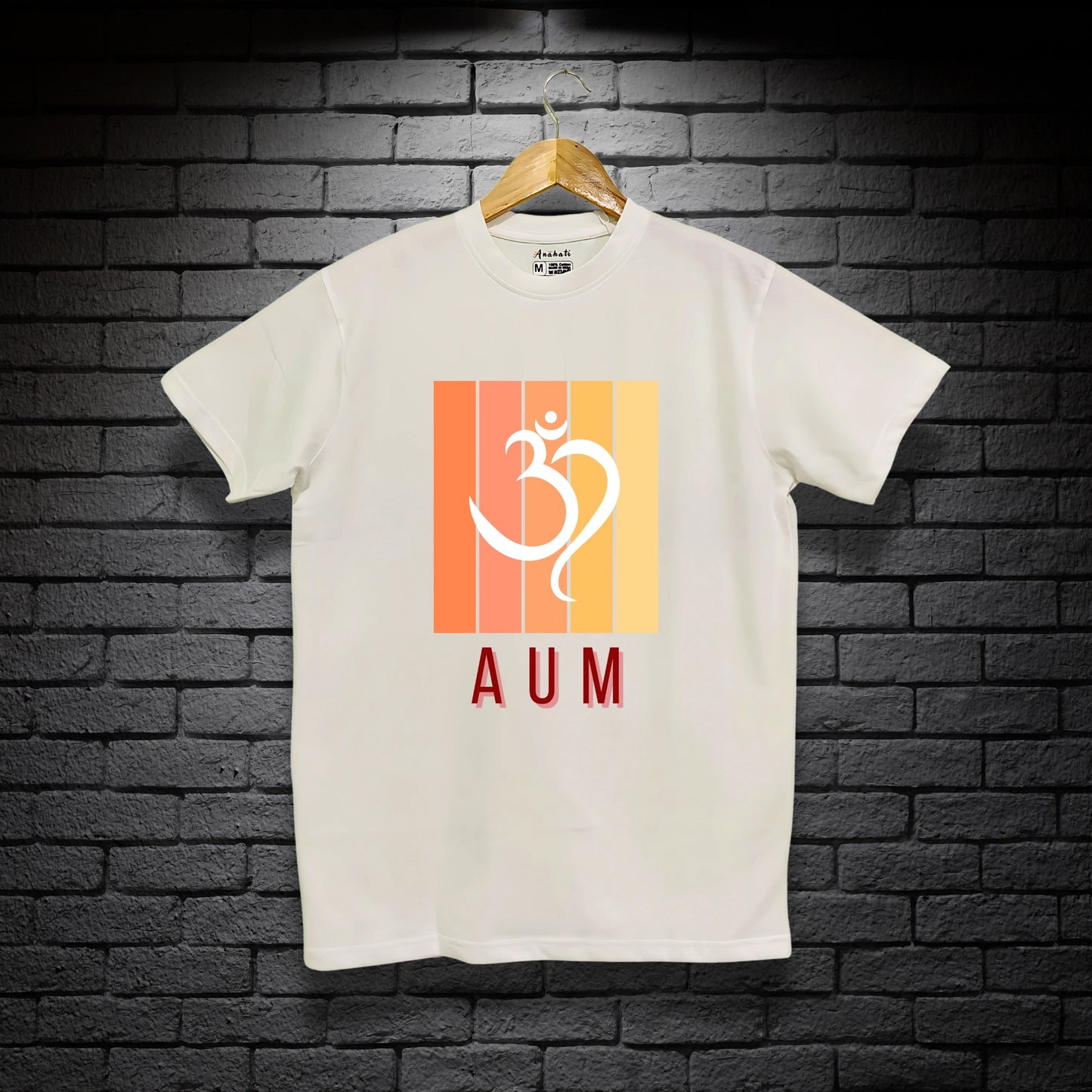 AUM - Regular Fit | Premium Cotton T-Shirt | Unisex | Round Neck | Bio-Washed and Silicon-washed