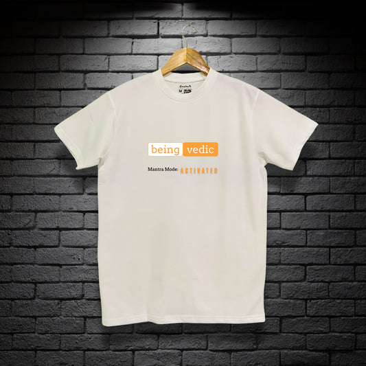 BEING VEDIC - Regular Fit | Premium Cotton T-Shirt | Unisex | Round Neck | Bio-Washed and Silicon-washed