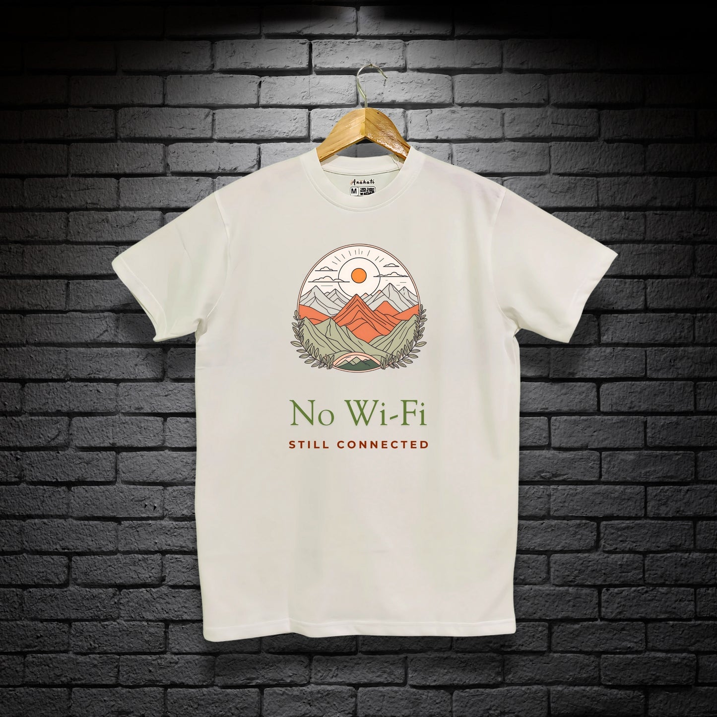 NO WIFI - Regular Fit | Premium Cotton T-Shirt | Unisex | Round Neck | Bio-Washed and Silicon-washed