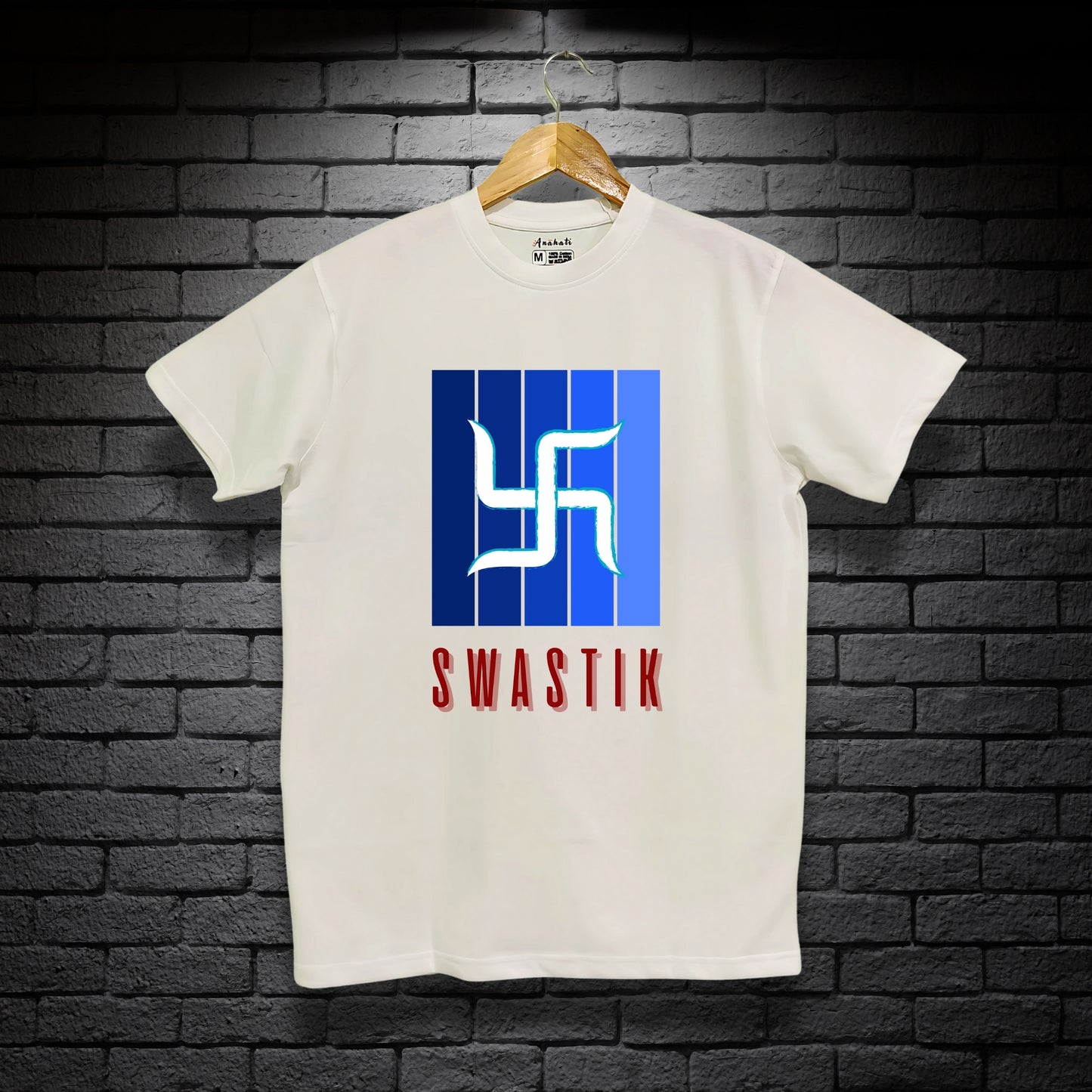 SWASTIK - Regular Fit White | Premium Cotton T-Shirt | Unisex | Round Neck | Bio-Washed and Silicon-washed