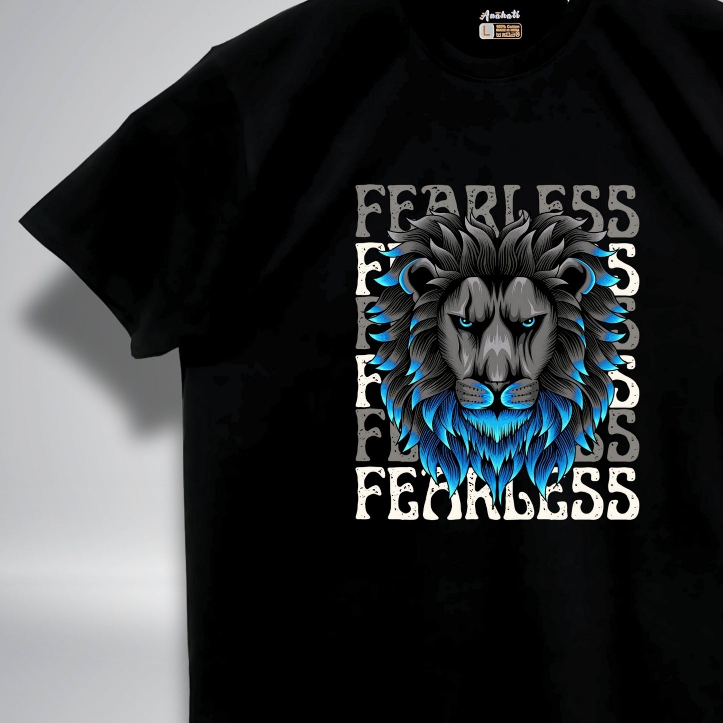 FEARLESS - Oversized | Premium Cotton T-Shirt | Unisex | Round Neck | Bio-Washed and Silicon-washed