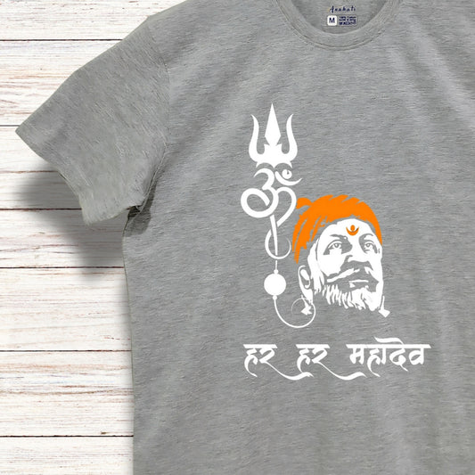 HAR HAR MAHADEV - Oversized | Premium Cotton T-Shirt | Unisex | Round Neck | Bio-Washed and Silicon-washed