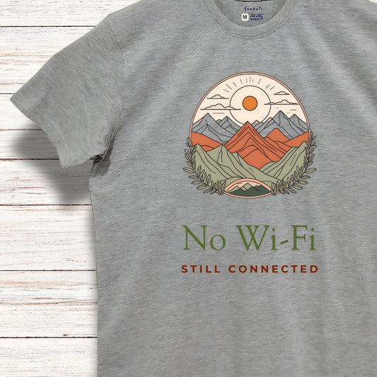 NO WIFI - Oversized | Premium Cotton T-Shirt | Unisex | Round Neck | Bio-Washed and Silicon-washed