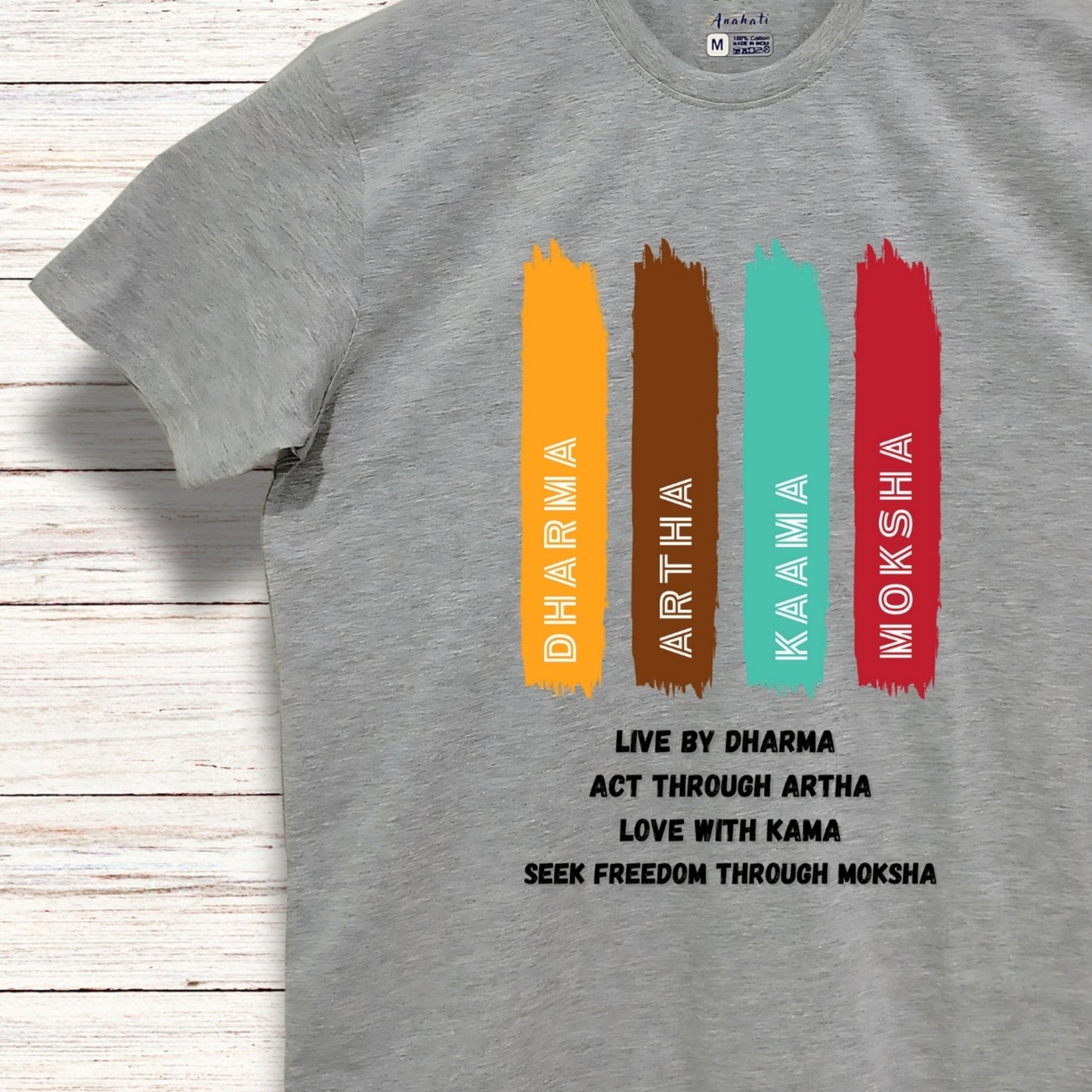 PURUSHARTHA - Oversized | Premium Cotton T-Shirt | Unisex | Round Neck | Bio-Washed and Silicon-washed