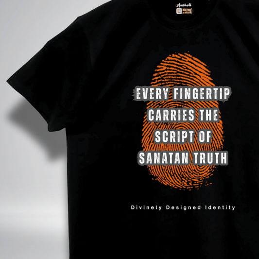 SANATAN PRINT - Oversized | Premium Cotton T-Shirt | Unisex | Round Neck | Bio-Washed and Silicon-washed