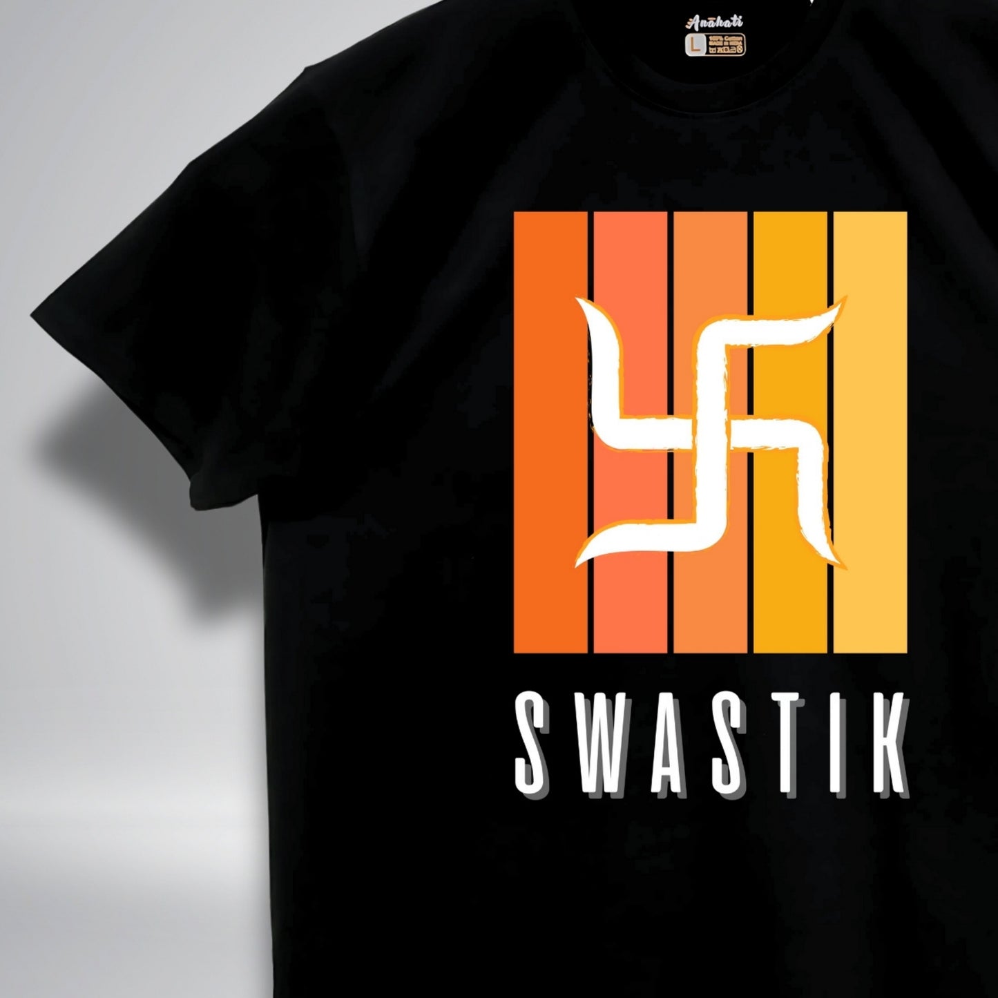 SWASTIK - Oversized Black | Premium Cotton T-Shirt | Unisex | Round Neck | Bio-Washed and Silicon-washed