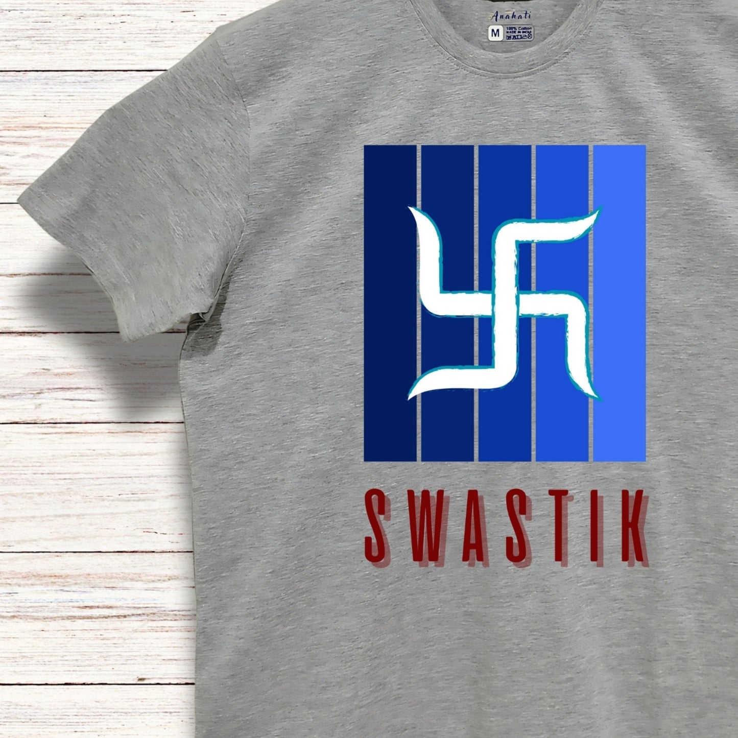 SWASTIK - Oversized Gray | Premium Cotton T-Shirt | Unisex | Round Neck | Bio-Washed and Silicon-washed