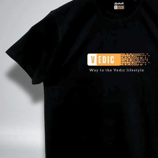 VEDIC LIFESTYLE -  Oversized | Premium Cotton T-Shirt | Unisex | Round Neck | Bio-Washed and Silicon-washed