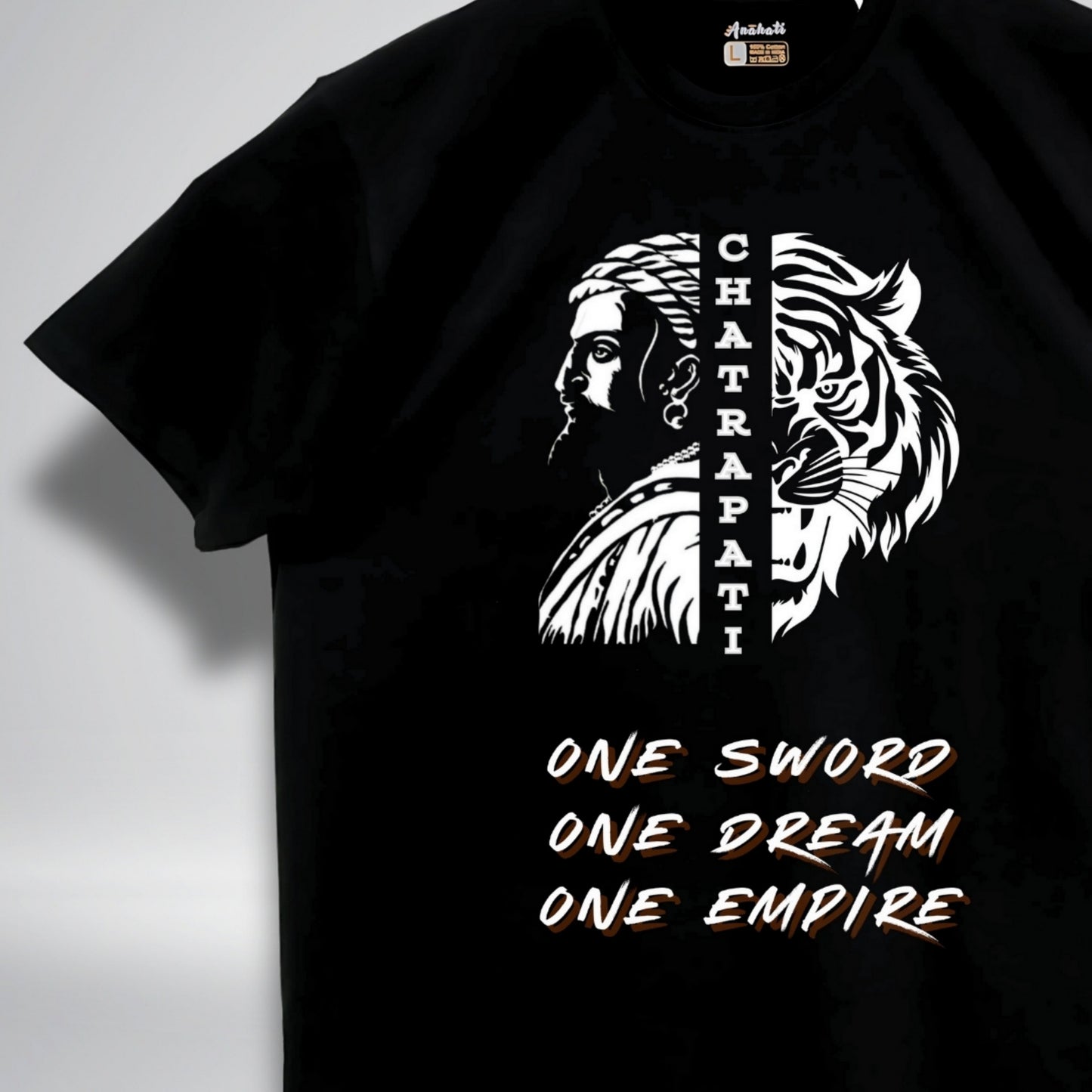 CHATRAPATI - Oversized | Premium Cotton T-Shirt | Unisex | Round Neck | Bio-Washed and Silicon-washed